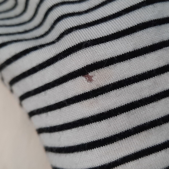 Bobeau Striped Babydoll Shortsleeve Blouse - Picture 3 of 4